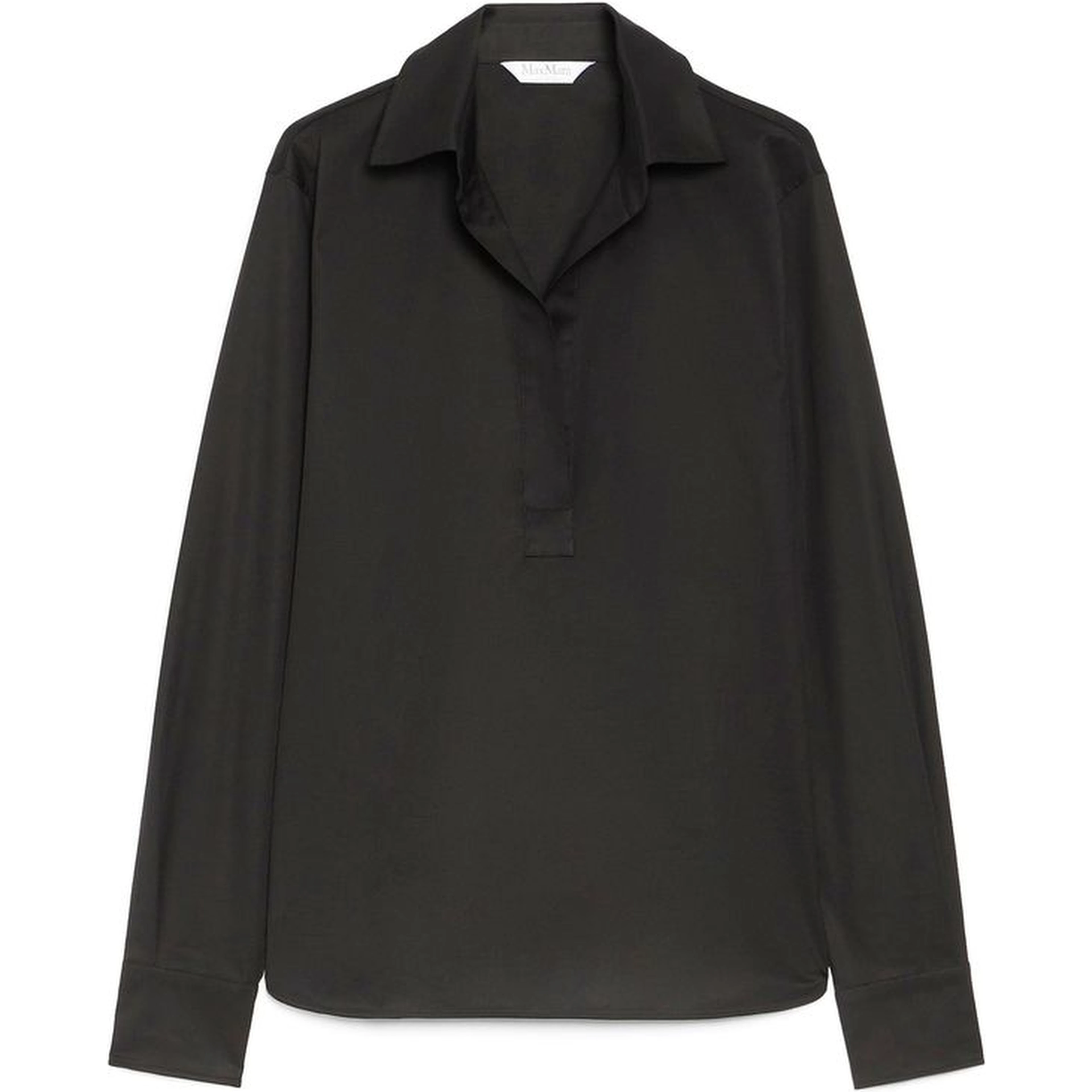 Black Cotton Dress Shirt