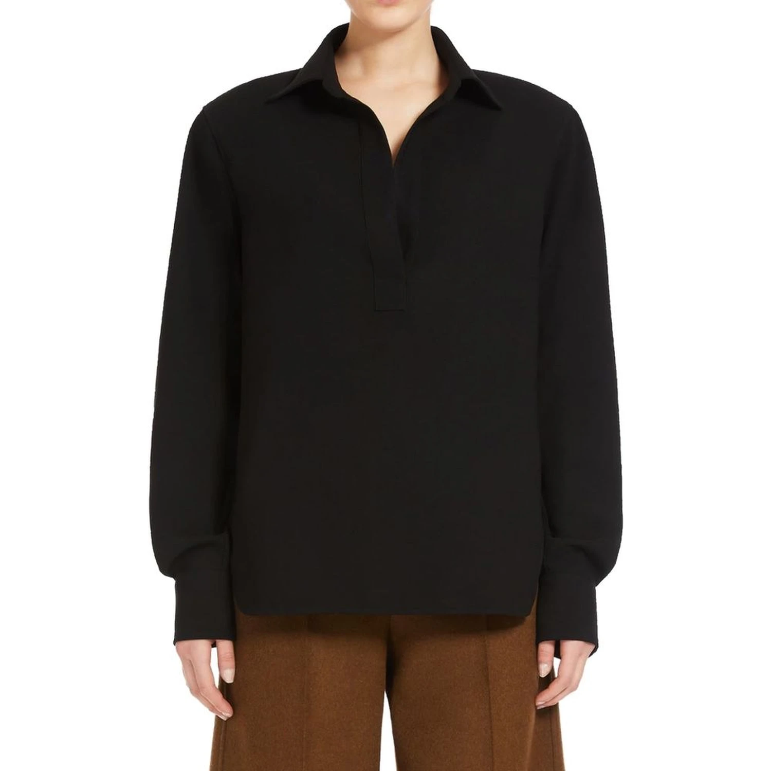 Black Cotton Dress Shirt