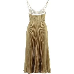 Gold Polyester Casual Dress
