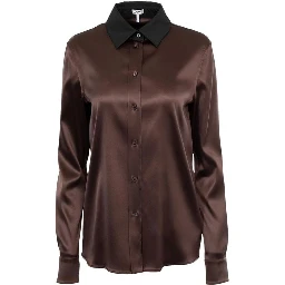 Brown Silk Dress Shirt