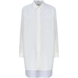 فستان قطني أبيض كاجوال