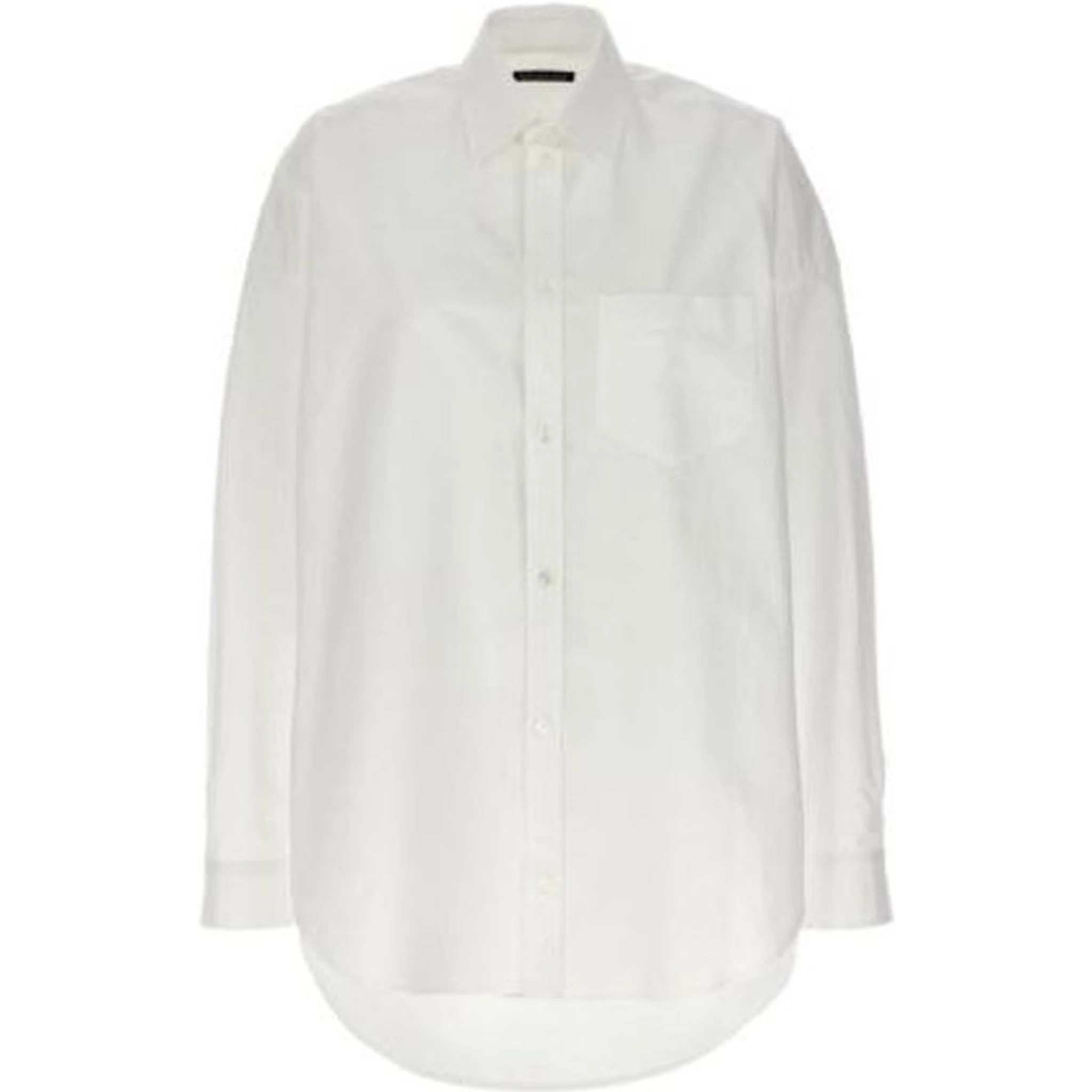 قميص أبيض من القطن