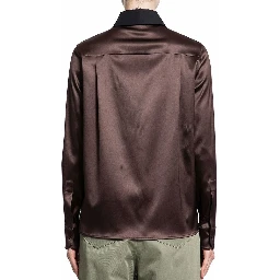 Brown Silk Dress Shirt