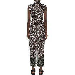 فستان قطني ثنائي اللون كاجوال