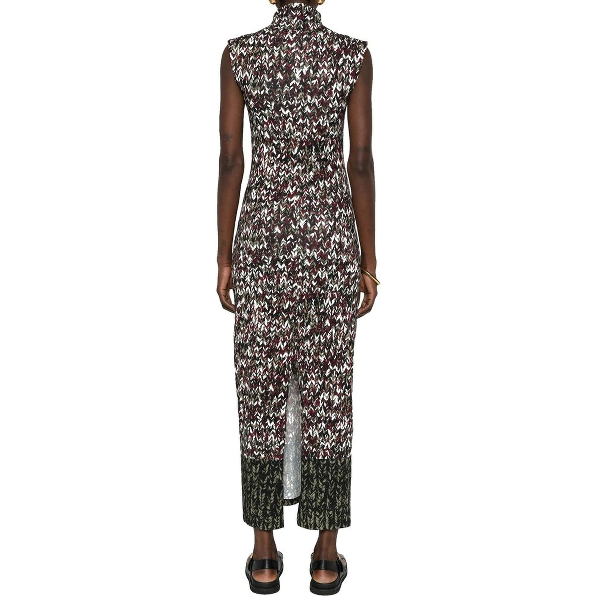 فستان قطني ثنائي اللون كاجوال