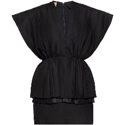 Black Wool Casual Dress