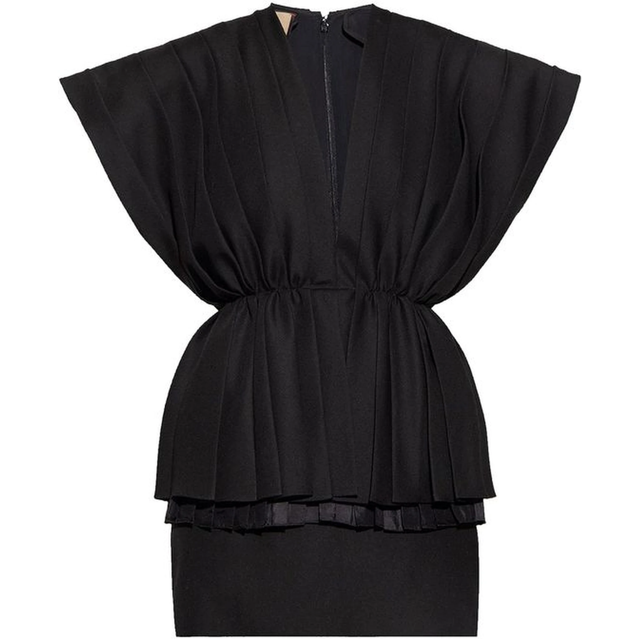 Black Wool Casual Dress