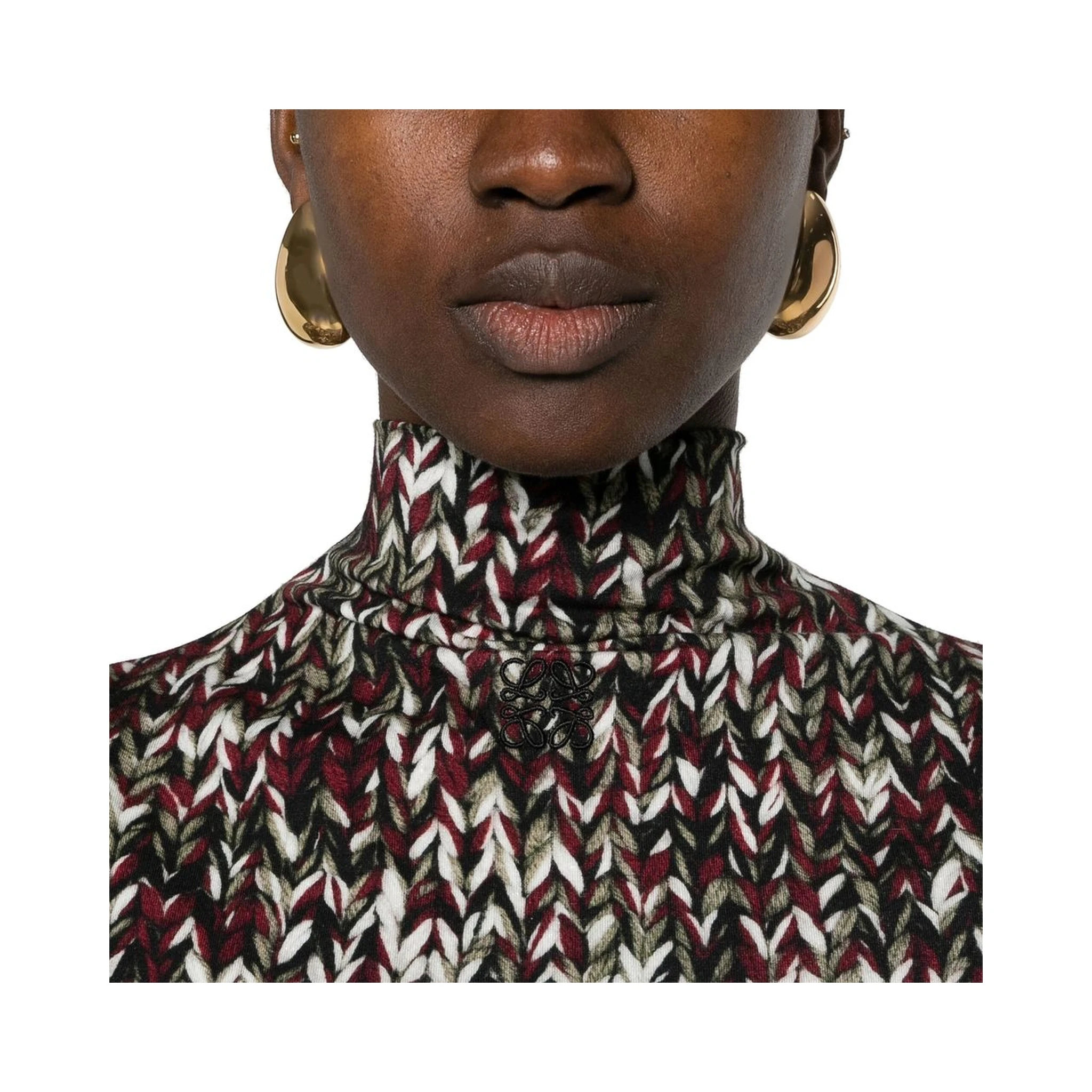 فستان قطني ثنائي اللون كاجوال