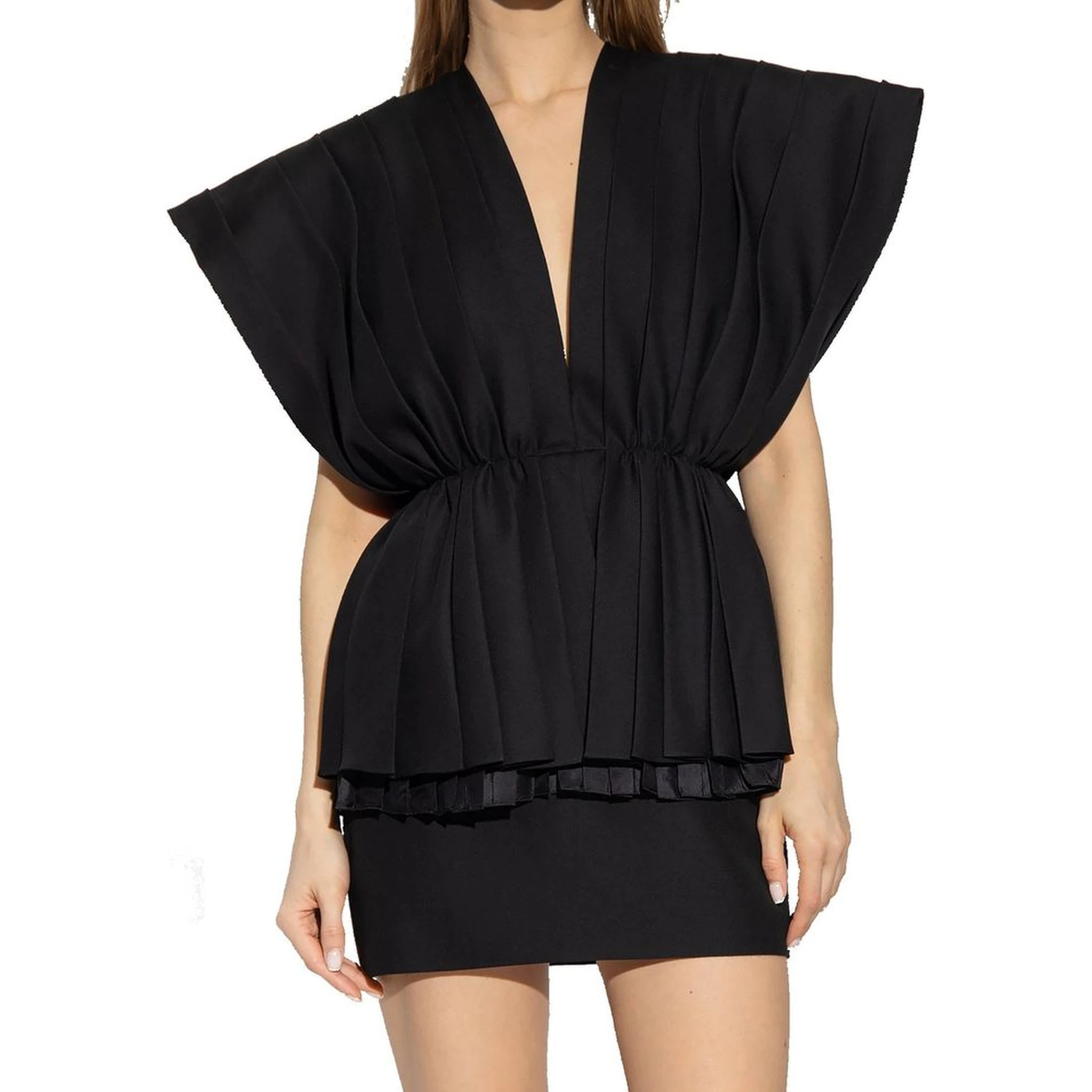 Black Wool Casual Dress