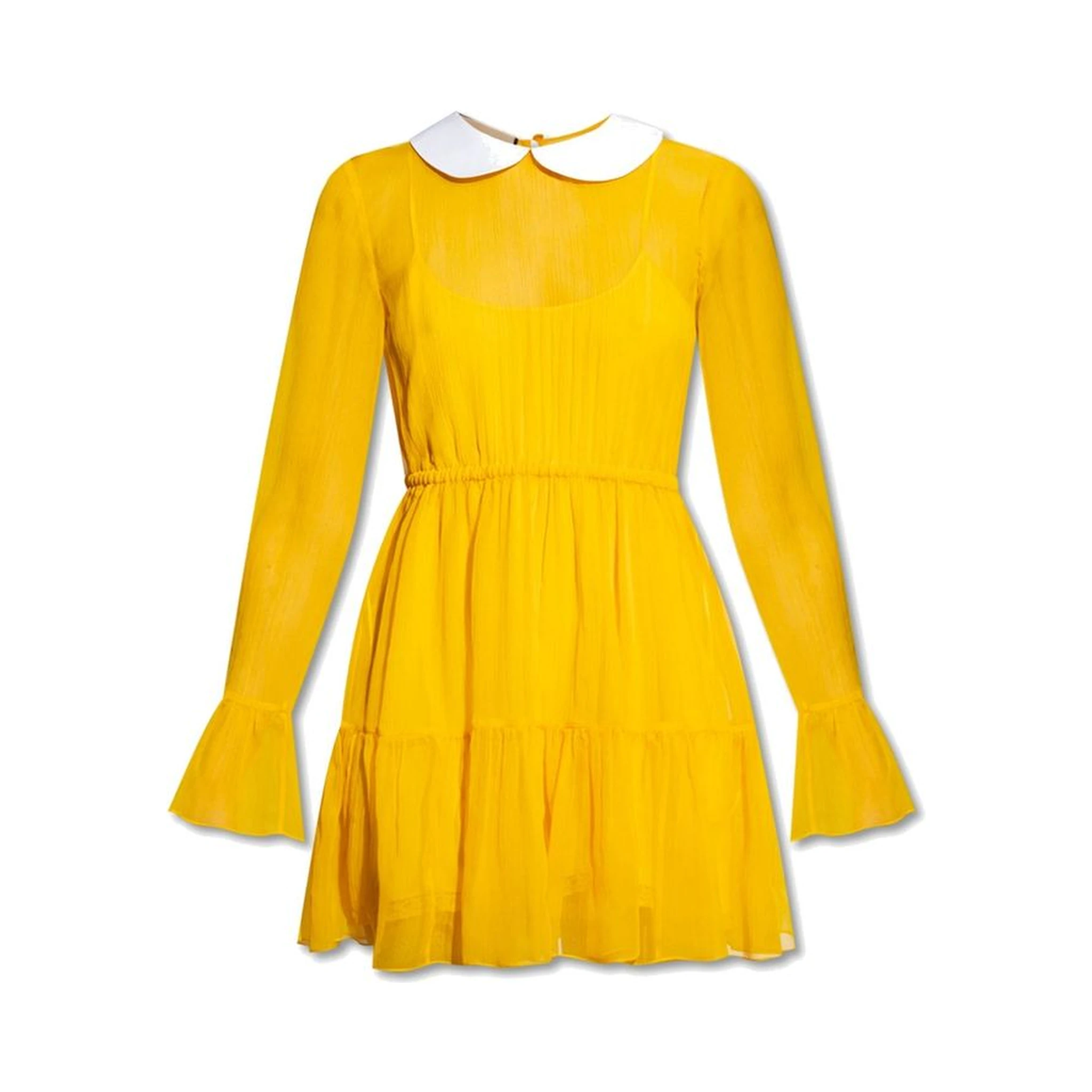 Bicolor Acetate Casual Dress