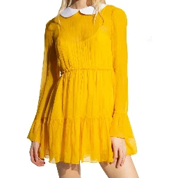 Bicolor Acetate Casual Dress
