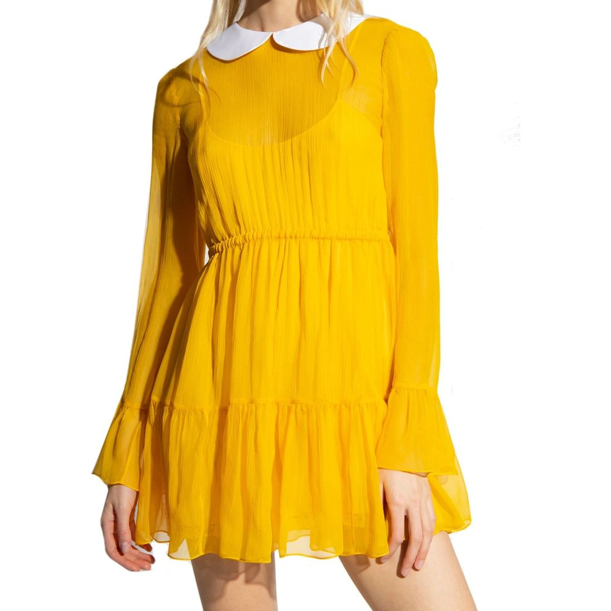 Bicolor Acetate Casual Dress