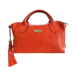 Orange Cowhide Shoulder Bag