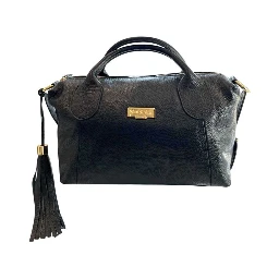 Black Cowhide Shoulder Bag