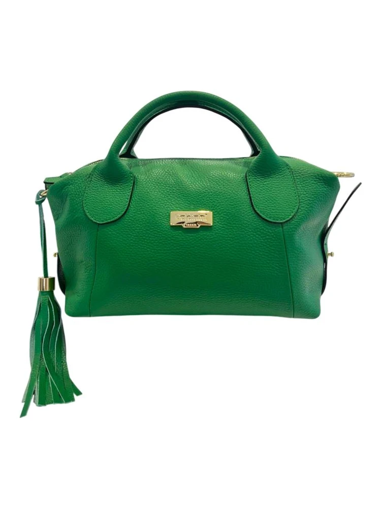 Bicolor Cowhide Shoulder Bag