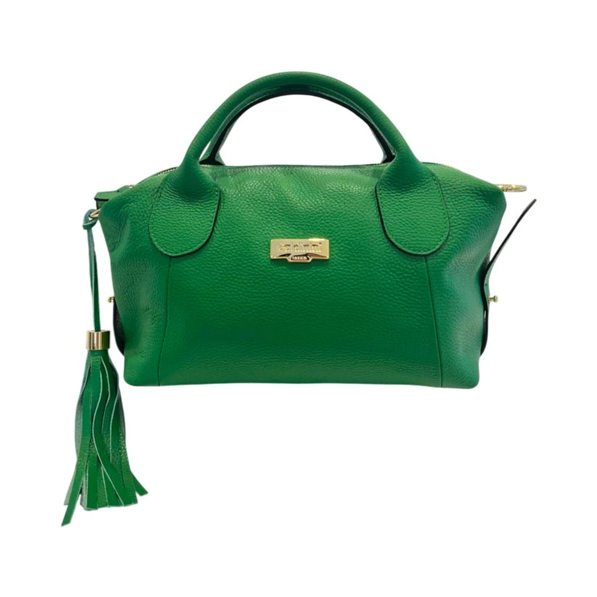 Bicolor Cowhide Shoulder Bag