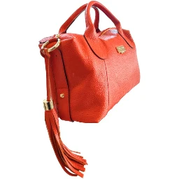 Orange Cowhide Shoulder Bag