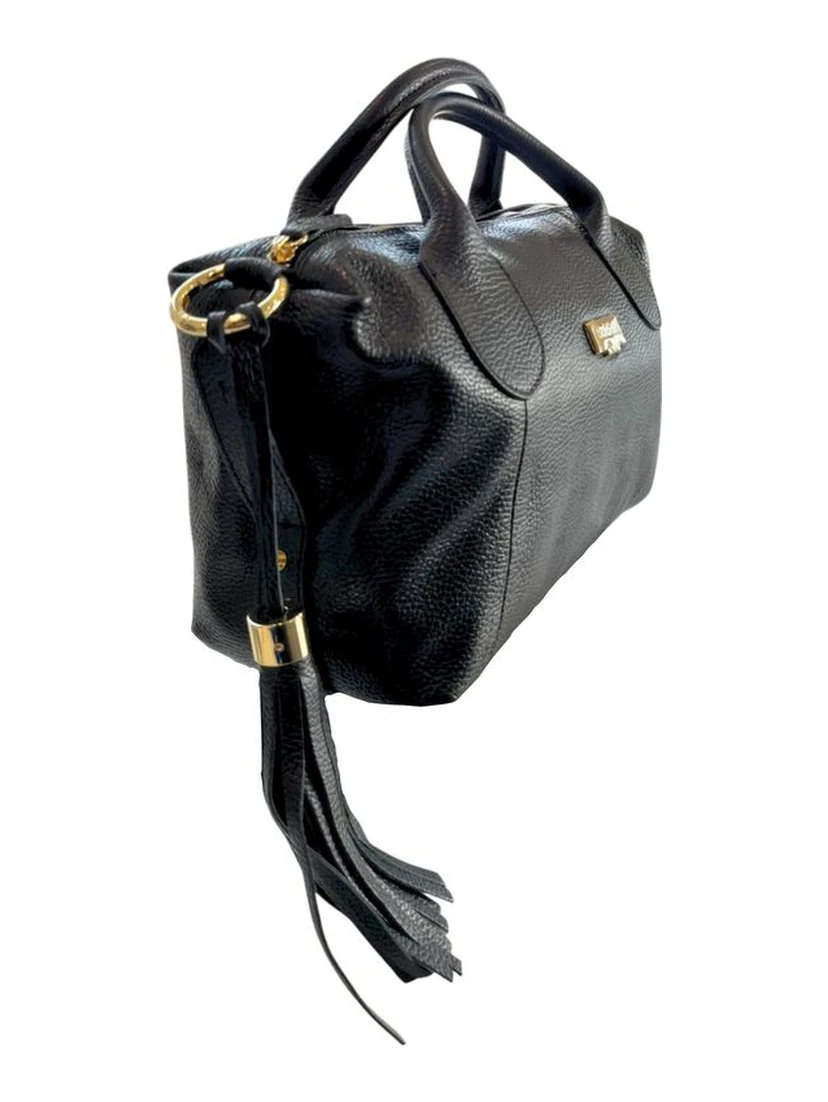 Black Cowhide Shoulder Bag