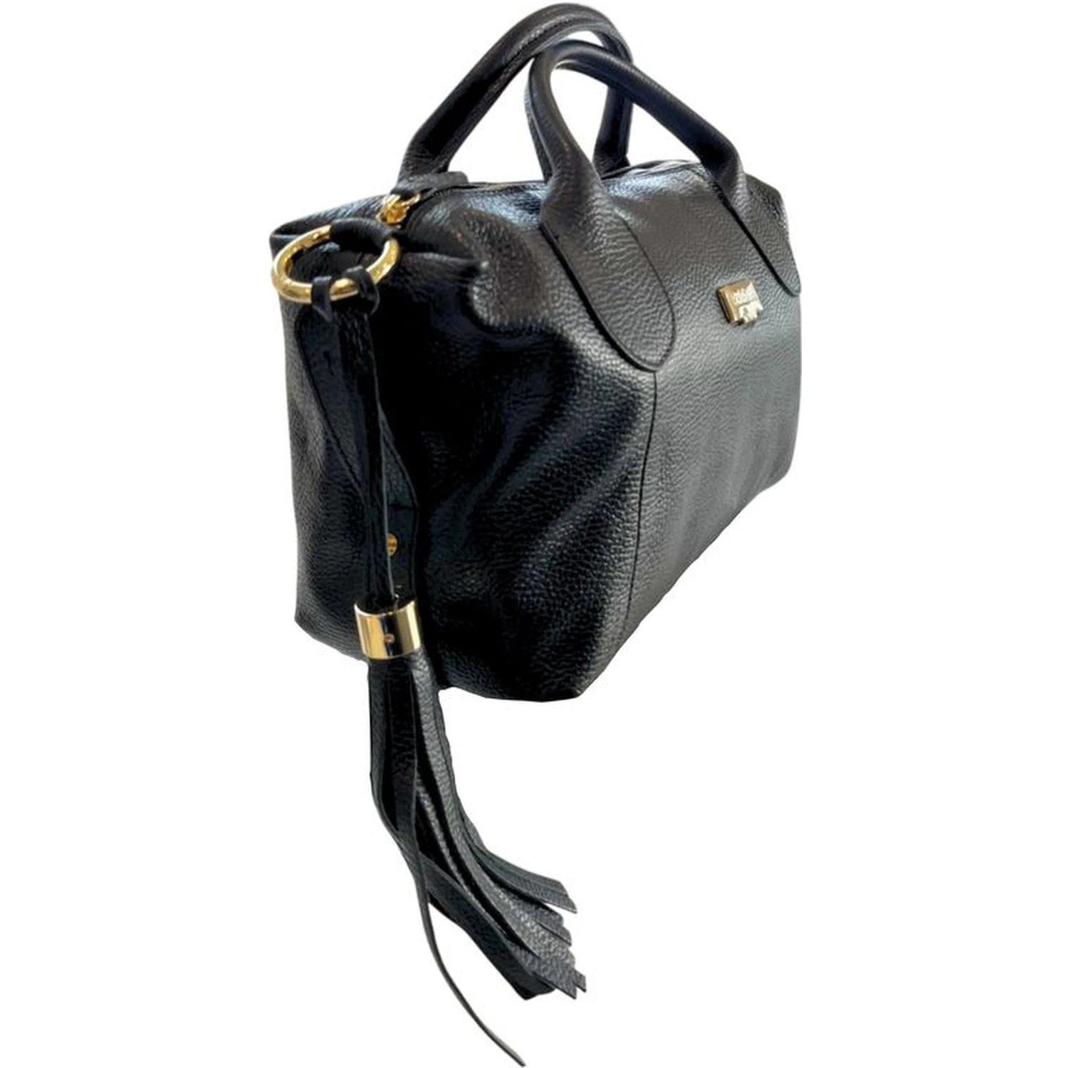 Black Cowhide Shoulder Bag