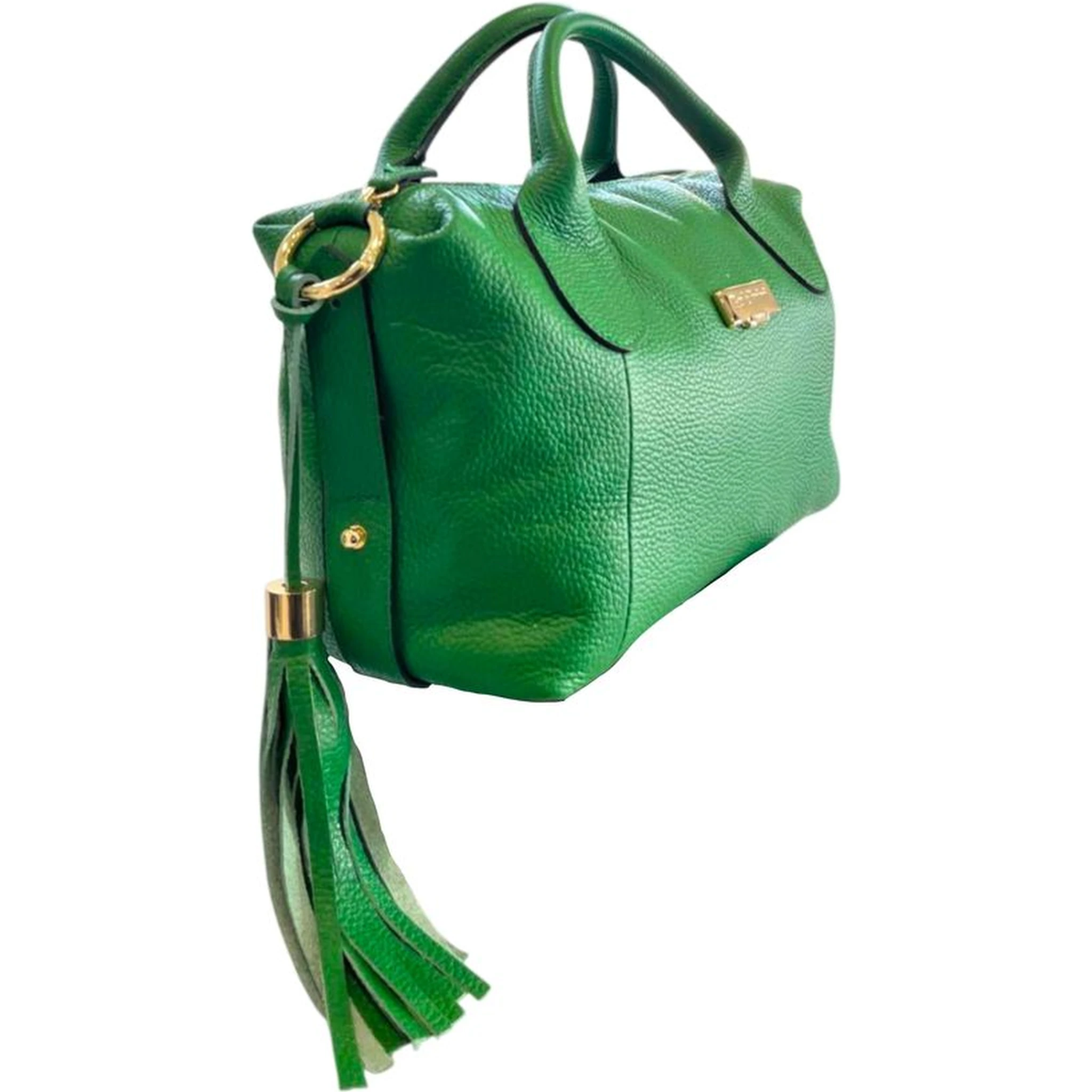 Bicolor Cowhide Shoulder Bag