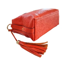 Orange Cowhide Shoulder Bag