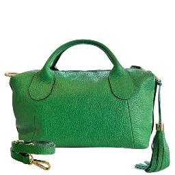 Bicolor Cowhide Shoulder Bag