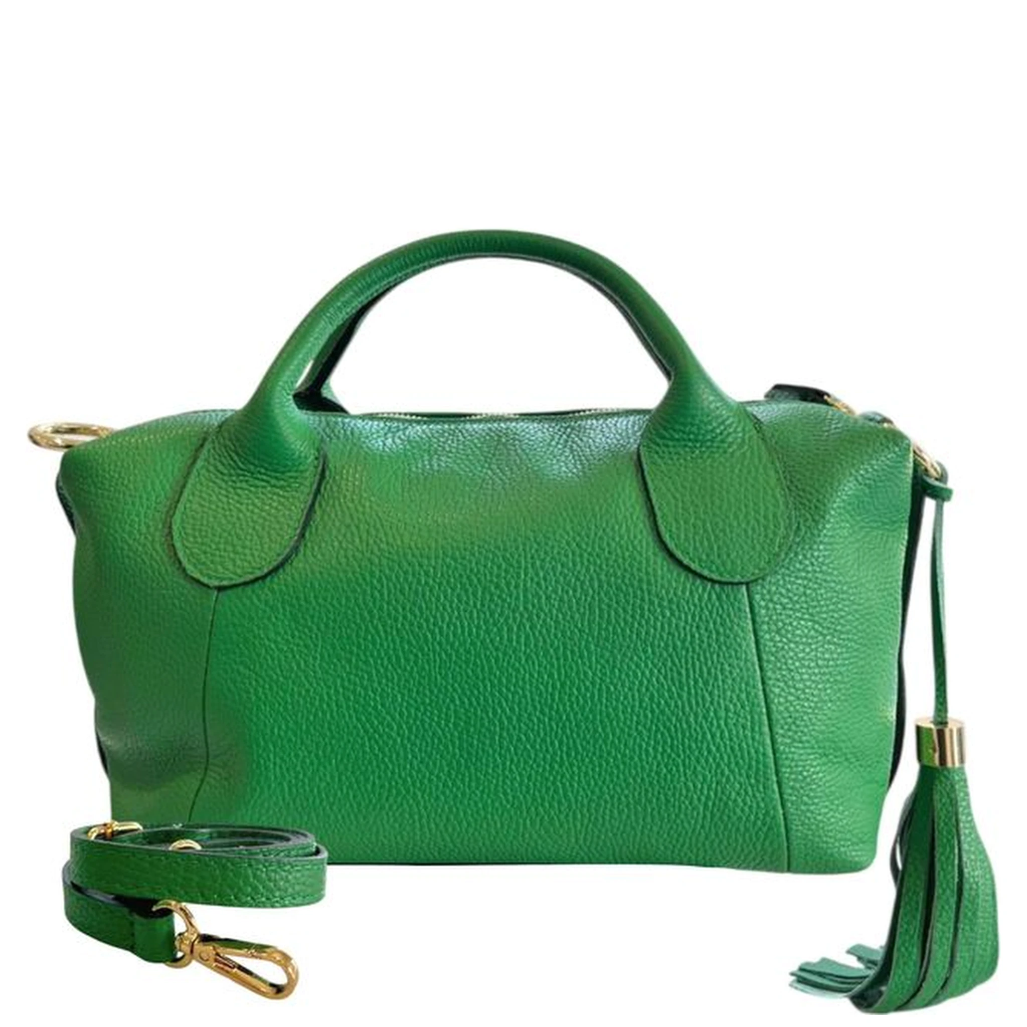Bicolor Cowhide Shoulder Bag