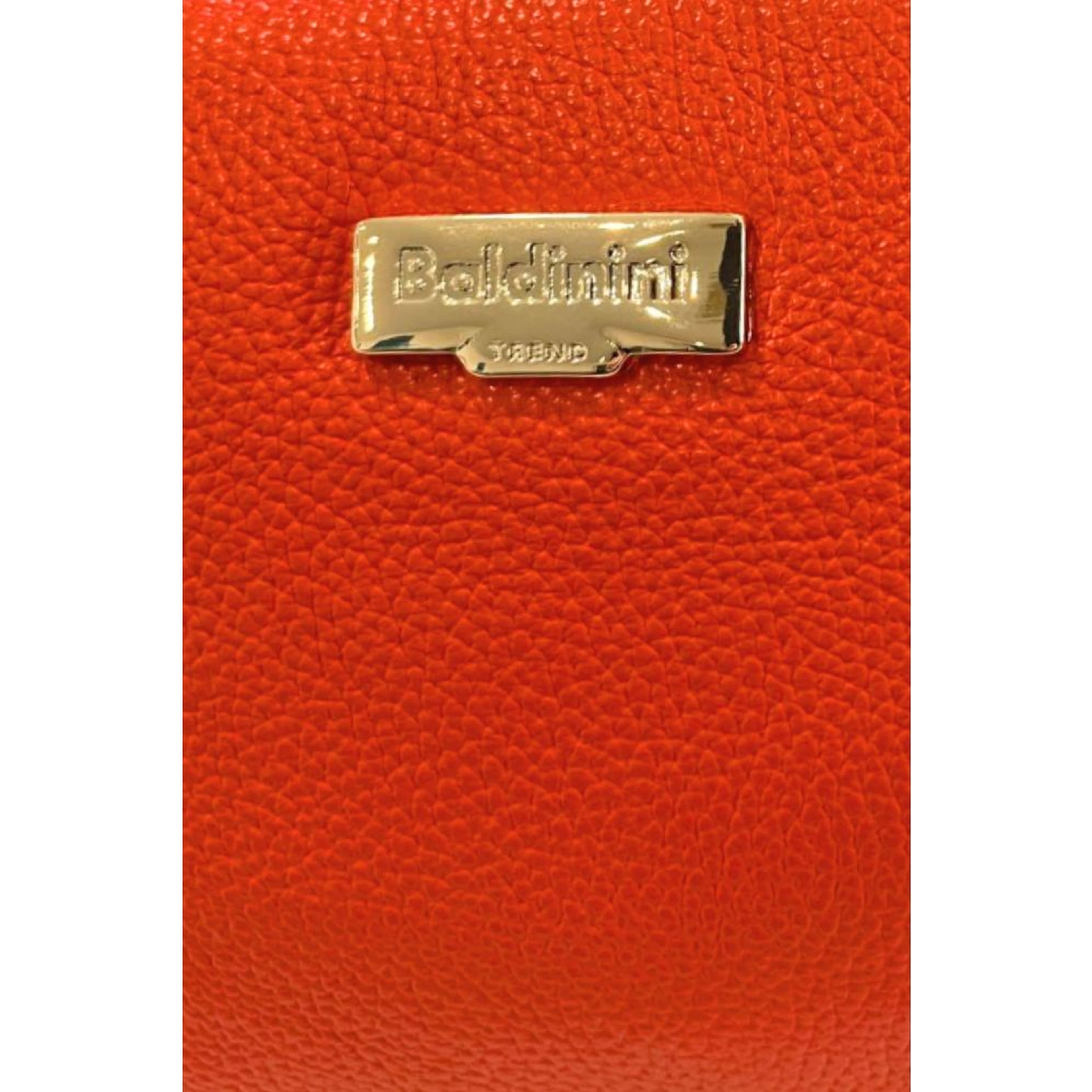 Orange Cowhide Shoulder Bag