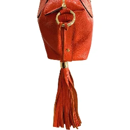 Orange Cowhide Shoulder Bag