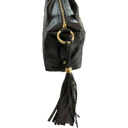 Black Cowhide Shoulder Bag