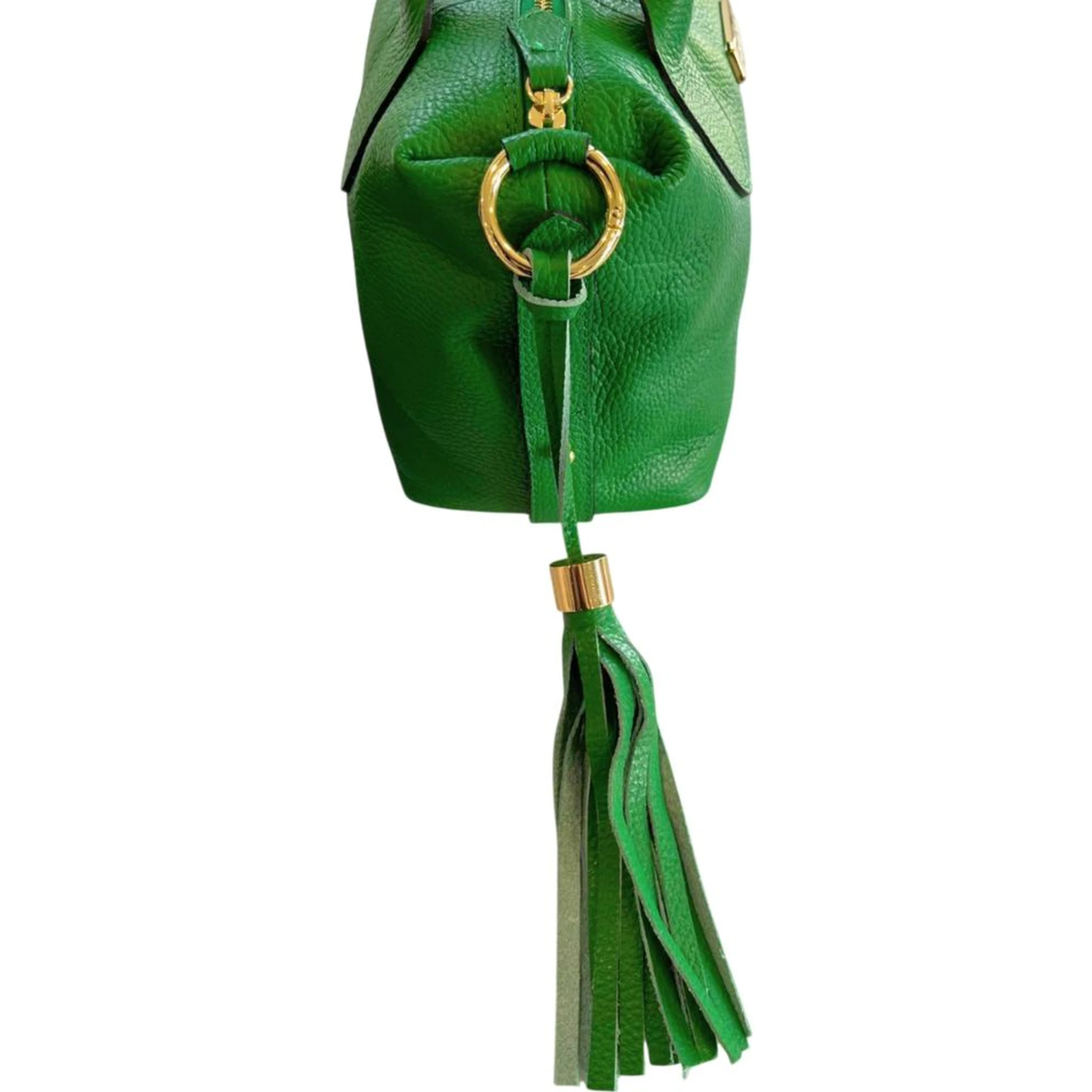Bicolor Cowhide Shoulder Bag