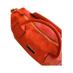 Orange Cowhide Shoulder Bag
