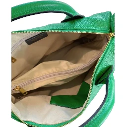 Bicolor Cowhide Shoulder Bag