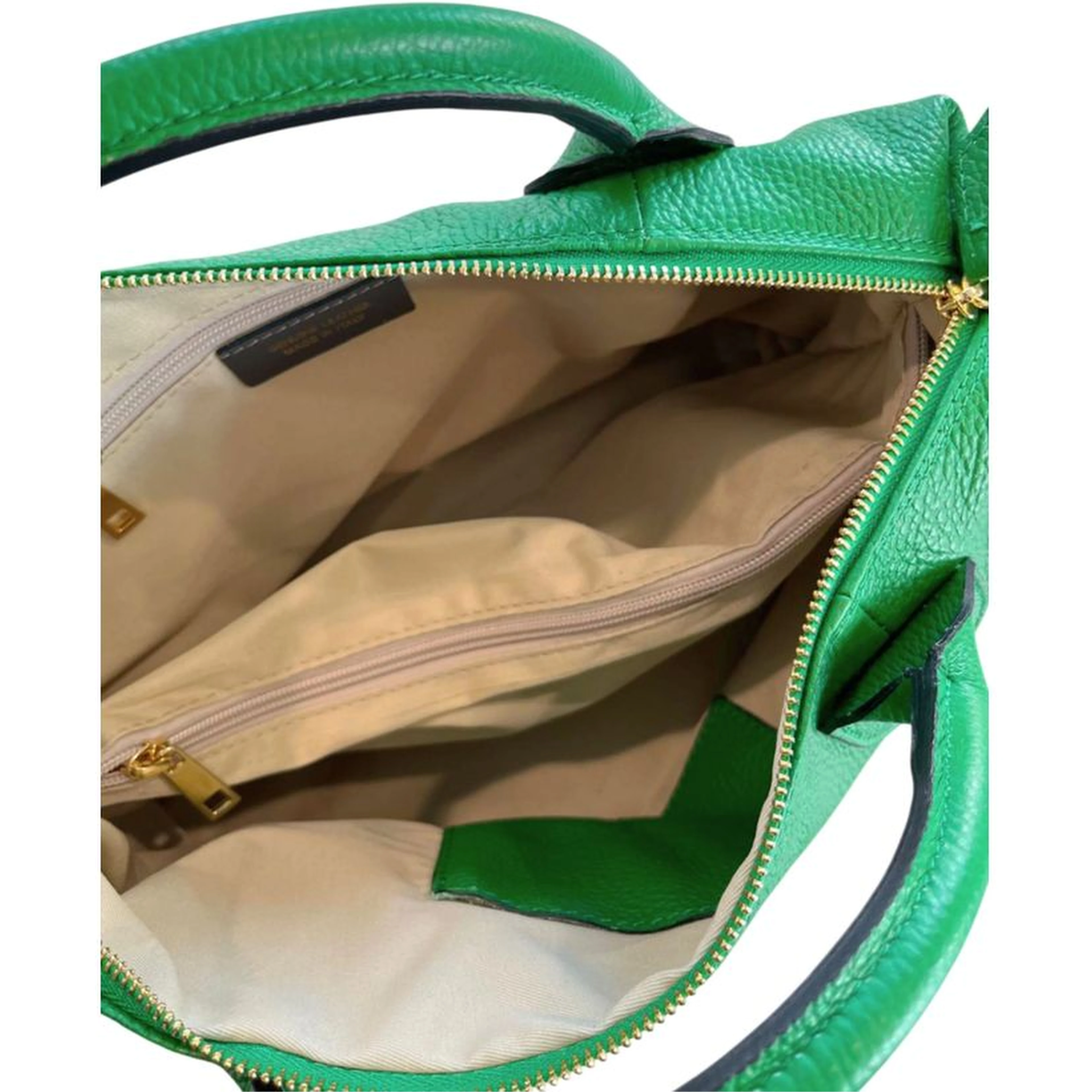 Bicolor Cowhide Shoulder Bag