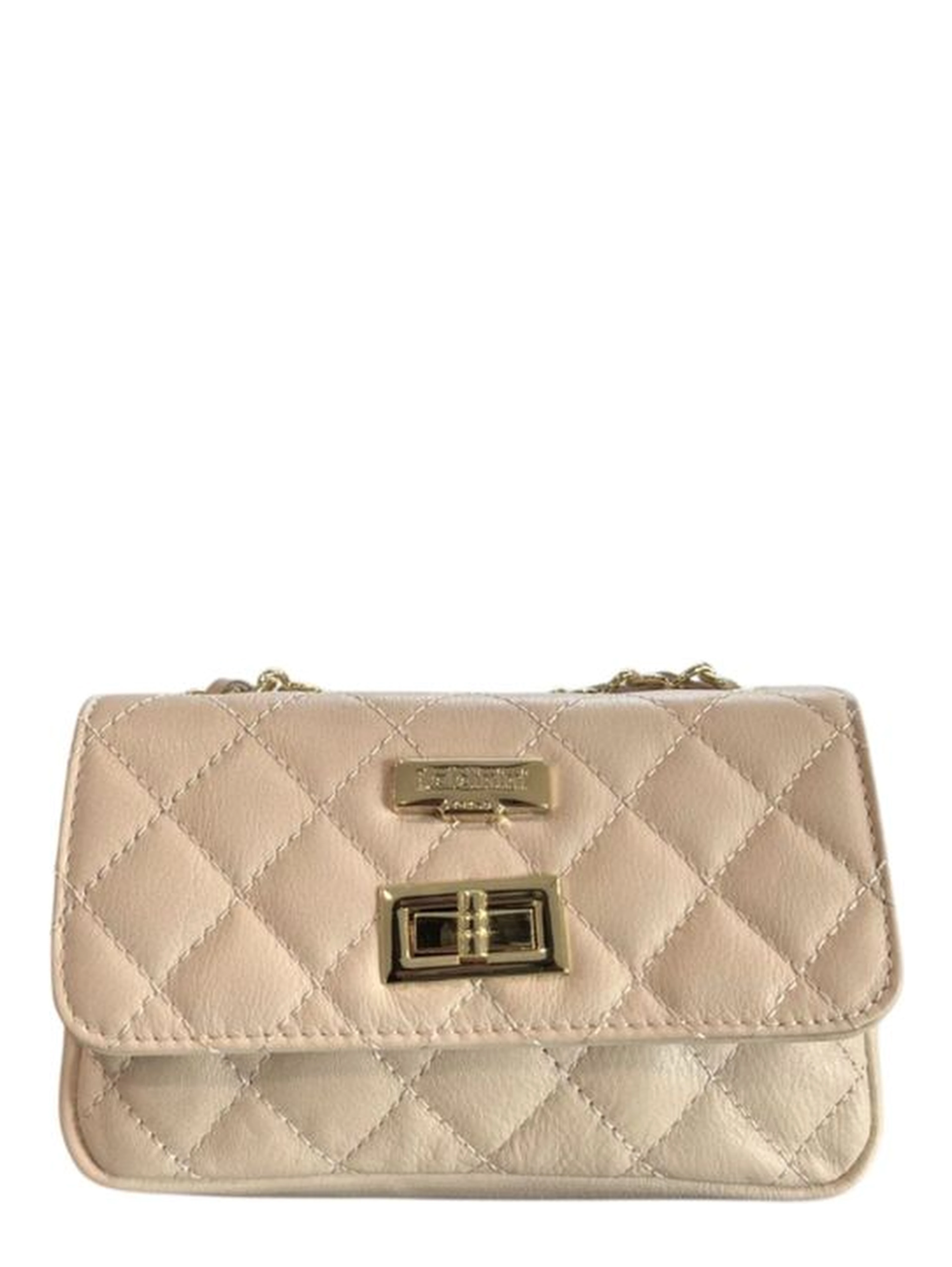 Beige Cowhide Crossbody Bag