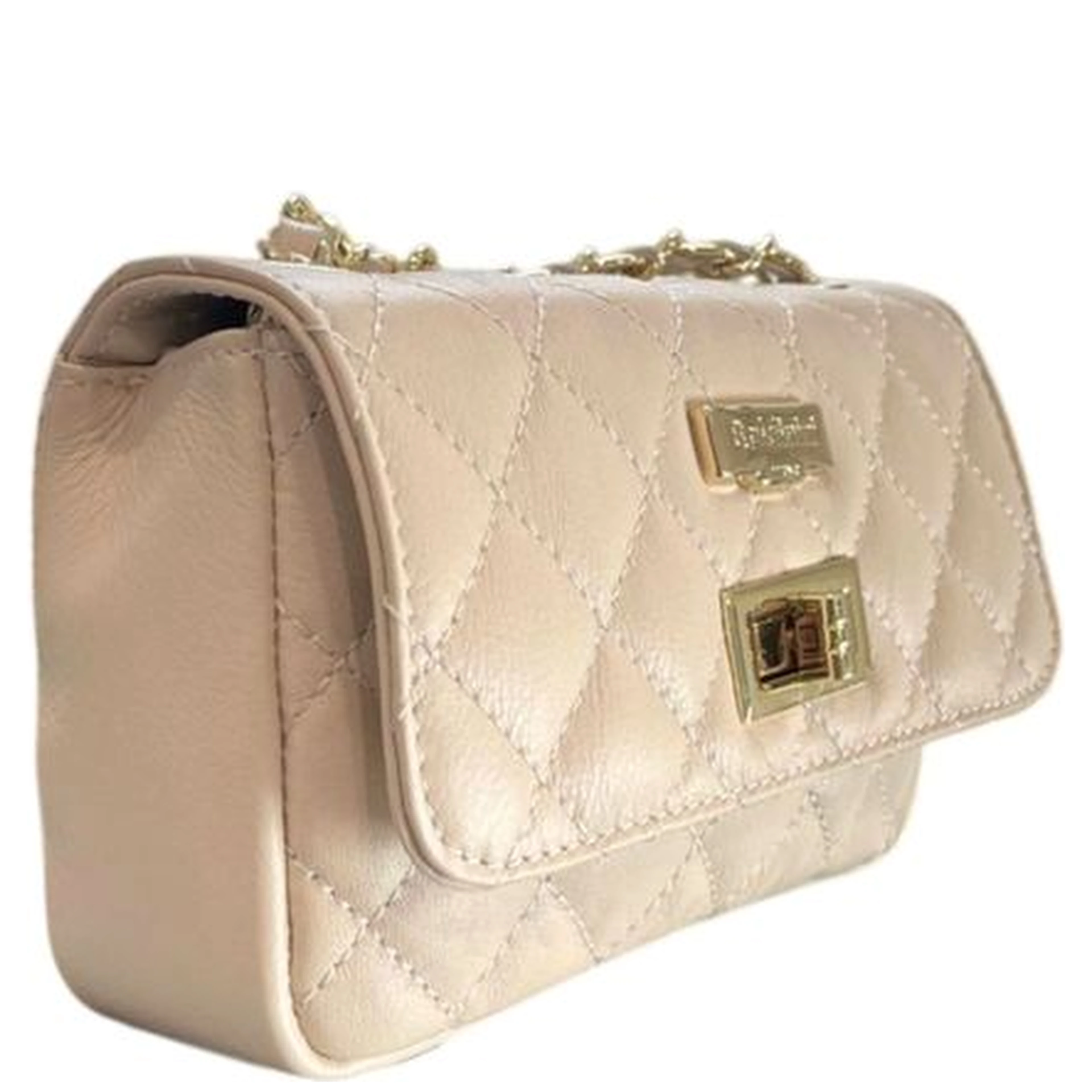 Beige Cowhide Crossbody Bag