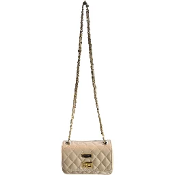 Beige Cowhide Crossbody Bag