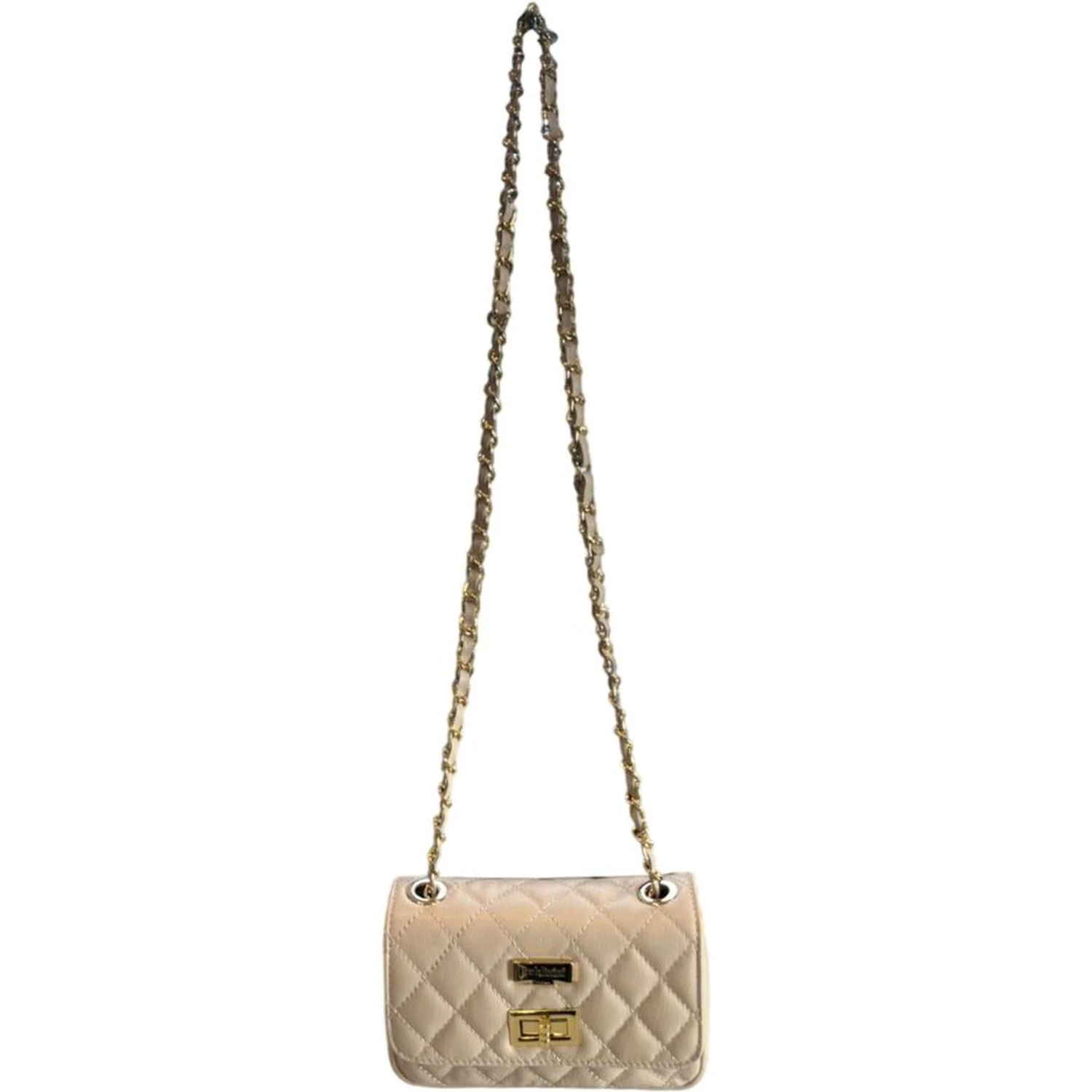 Beige Cowhide Crossbody Bag