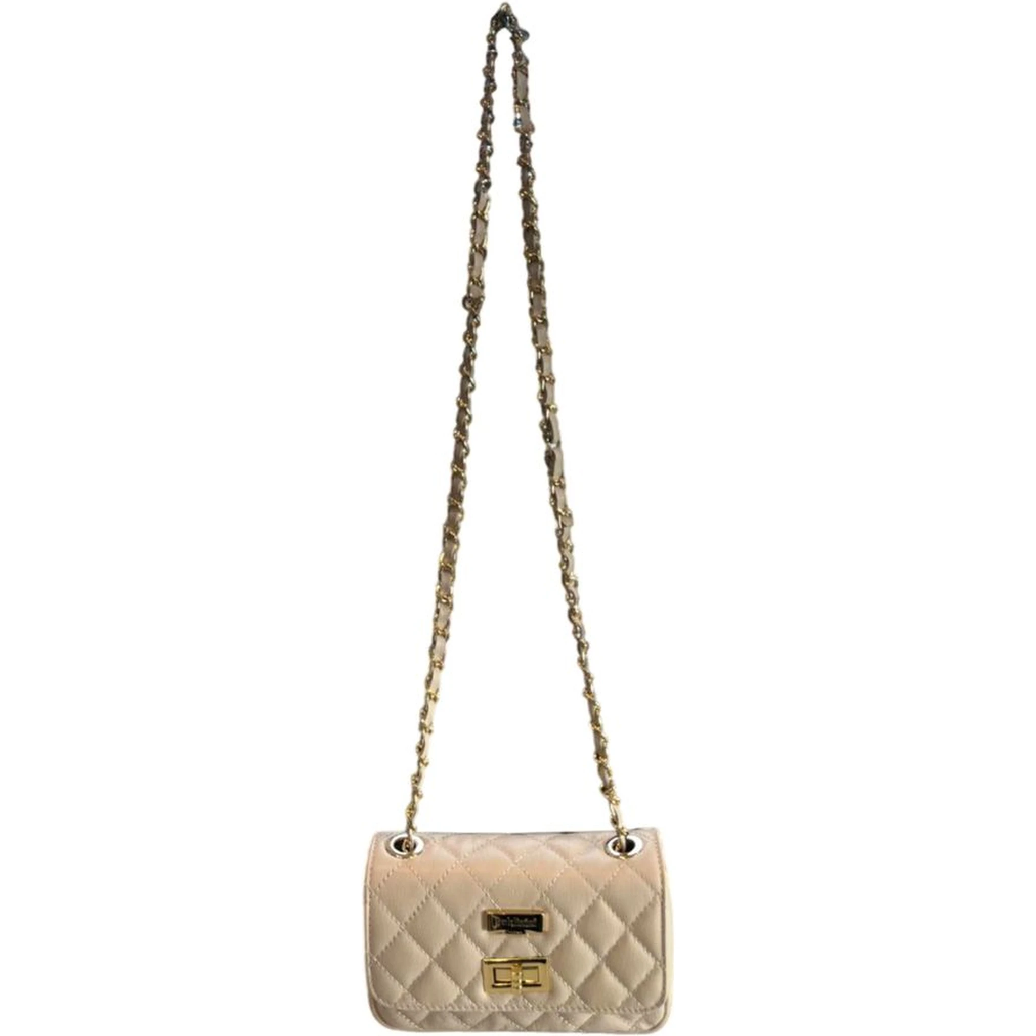 Beige Cowhide Crossbody Bag