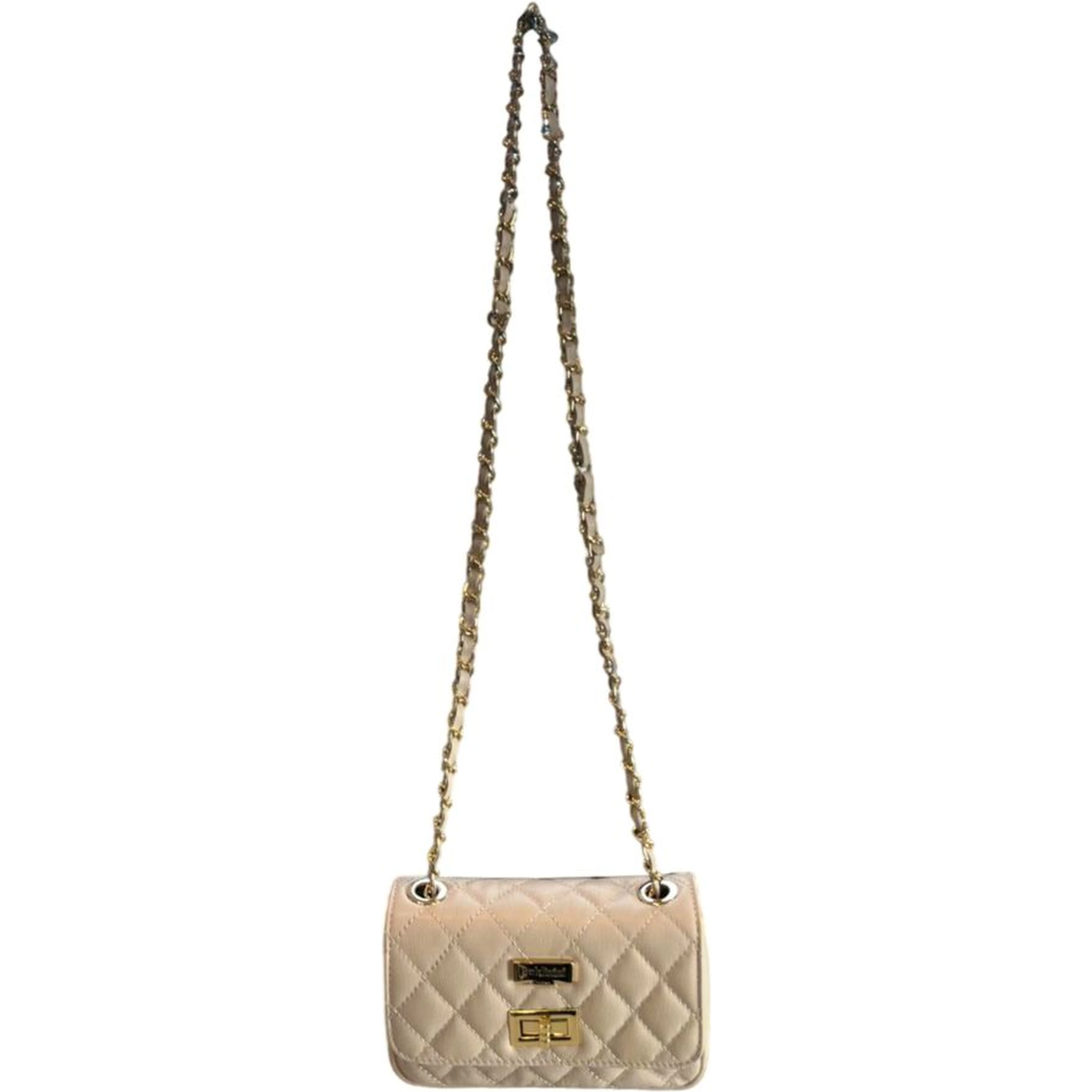 Beige Cowhide Crossbody Bag