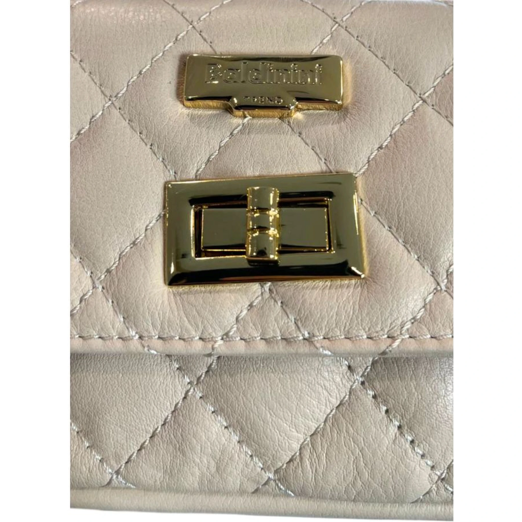Beige Cowhide Crossbody Bag