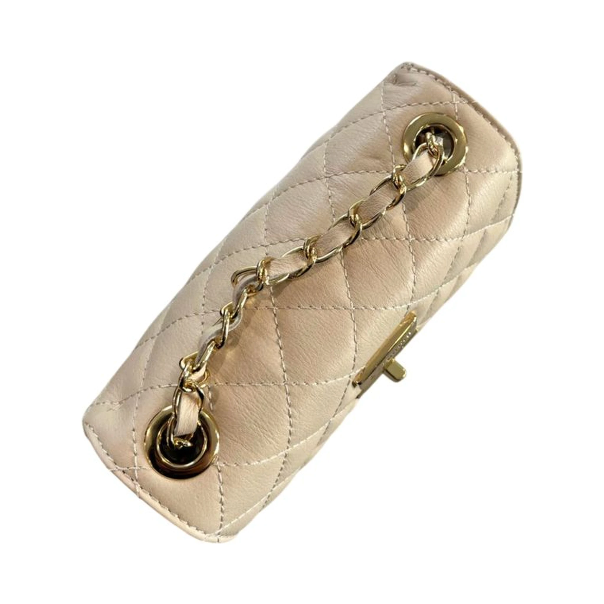 Beige Cowhide Crossbody Bag