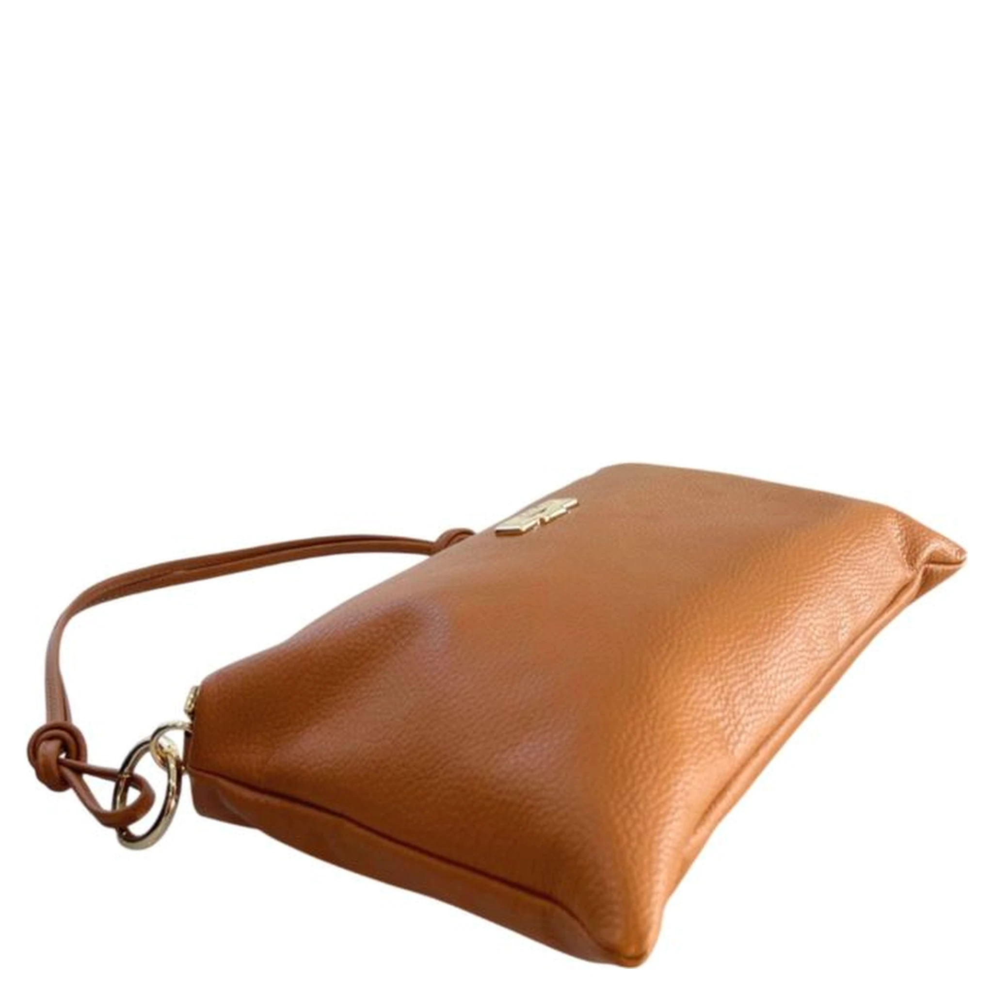 Brown Cowhide Clutch Bag