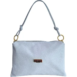 Blue Cowhide Clutch Bag