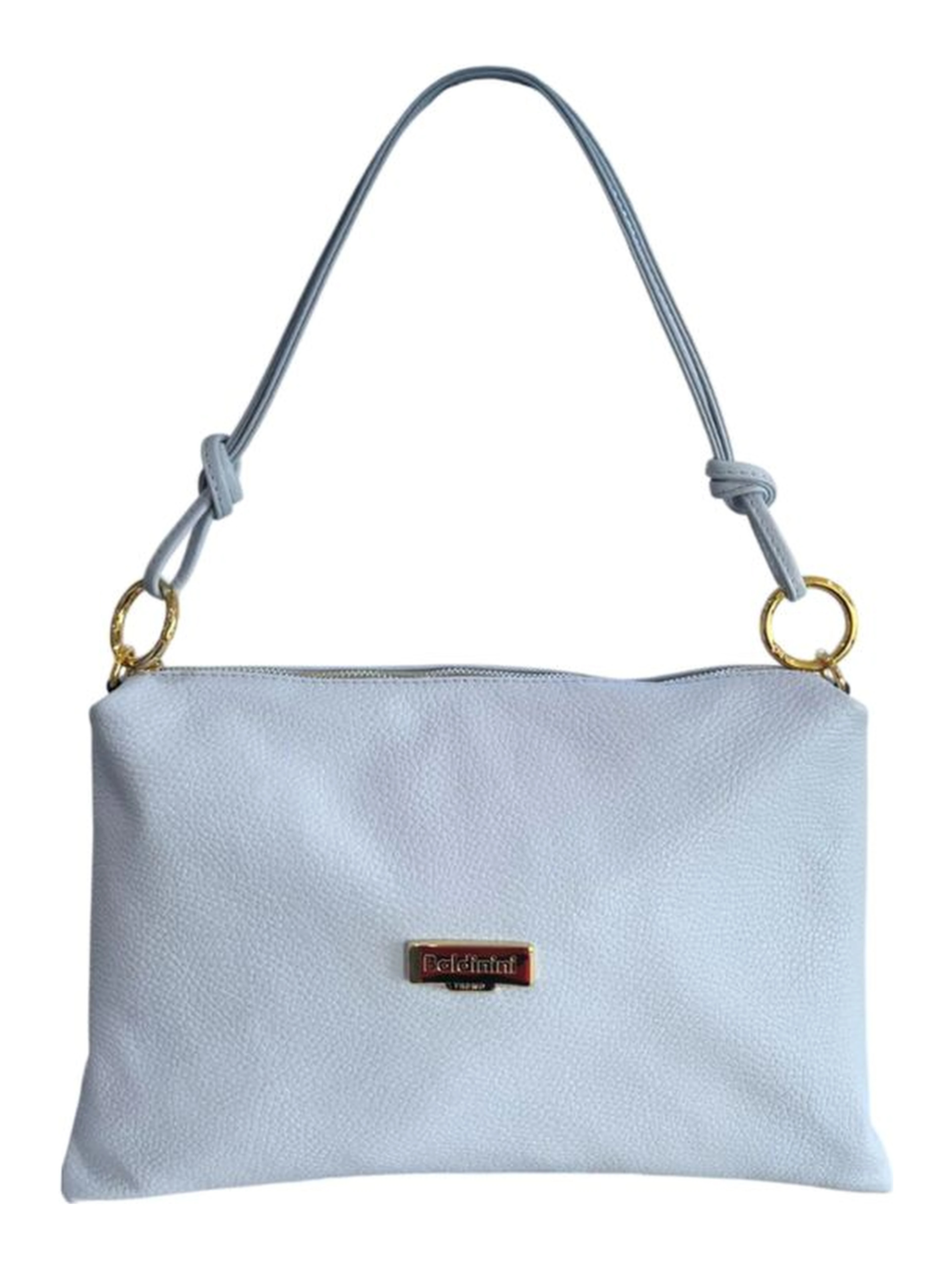 Blue Cowhide Clutch Bag