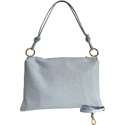 Blue Cowhide Clutch Bag