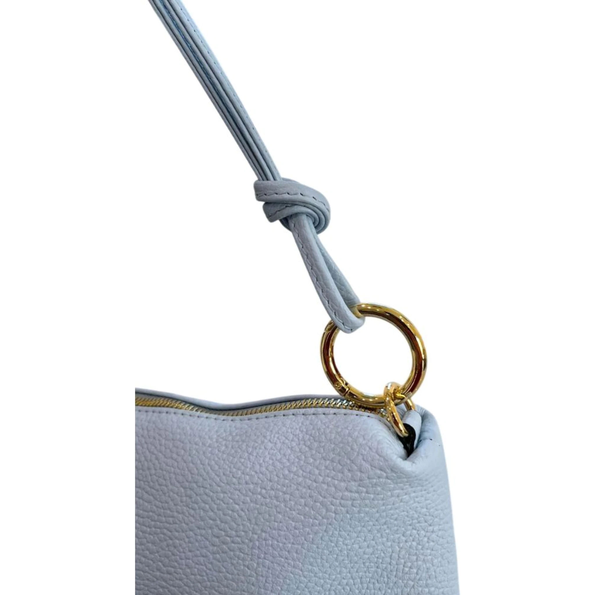 Blue Cowhide Clutch Bag