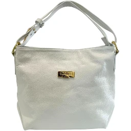 White Cowhide Clutch Bag