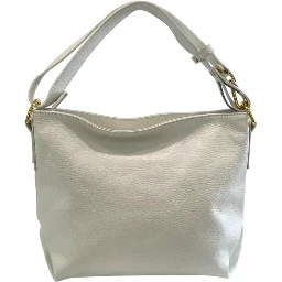 White Cowhide Clutch Bag