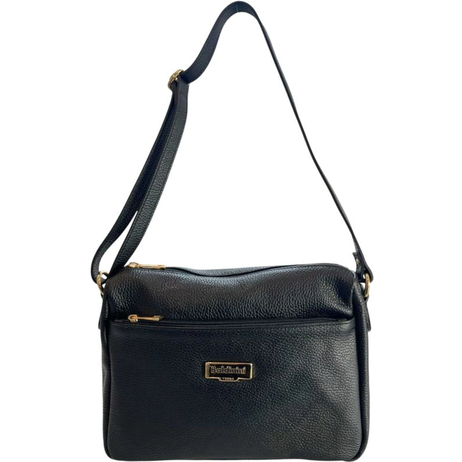Black Cowhide Crossbody Bag